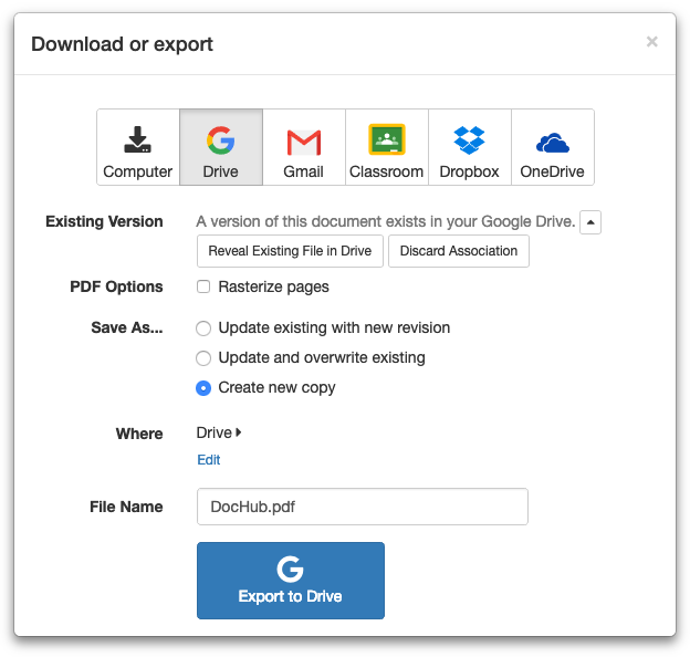 google drive export list of files